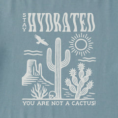 Men's Stay Hydrated Cactus Short Sleeve Crusher Tee