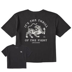 Women's It's the Thrill of the Fight Short Sleeve Crusher Boxy Tee