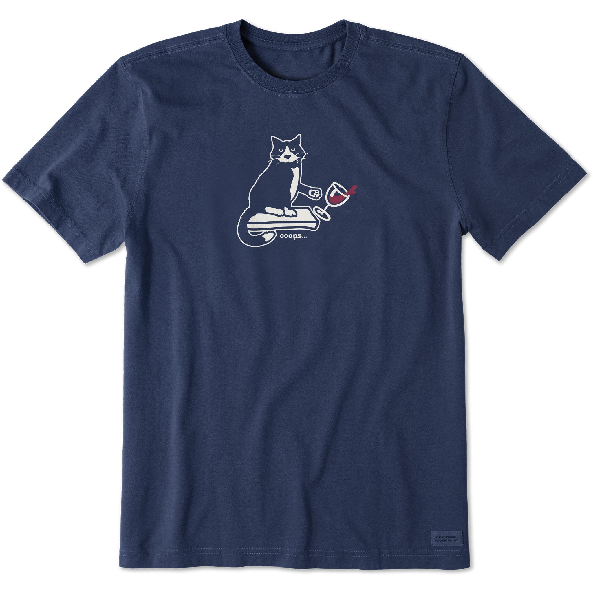 Men's Oops Cat Short Sleeve Crusher Tee