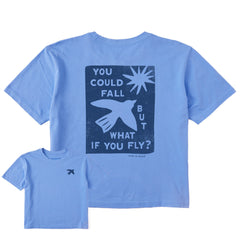 Women's But What if You Fly? Short Sleeve Crusher Boxy Tee
