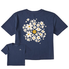 Women's Daisy Splash Short Sleeve Crusher Boxy Tee