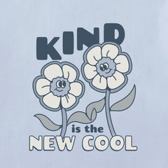 Women's Kind is the New Cool Flowers Short Sleeve Crusher Boxy Tee