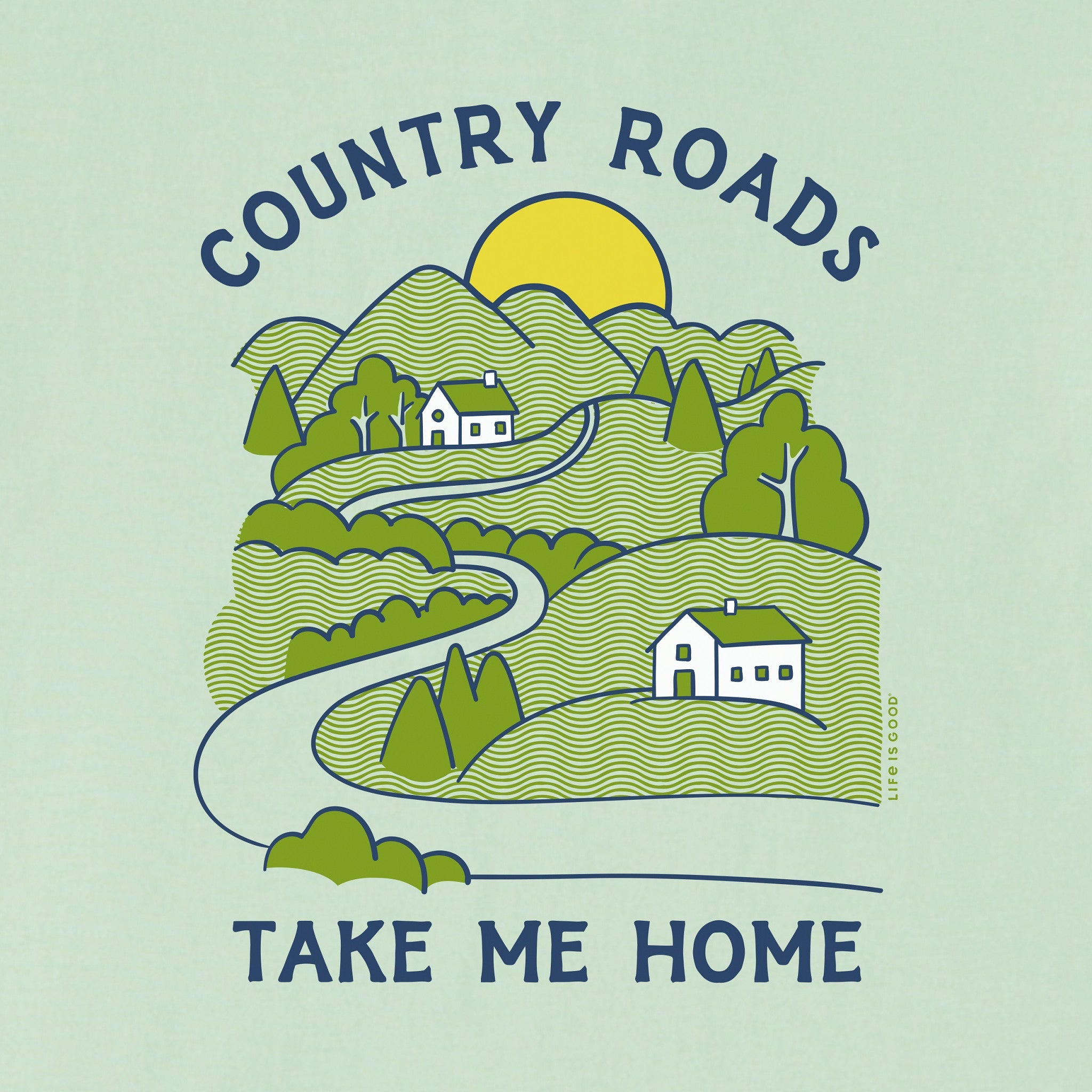 Women's Country Roads Take Me Home Short Sleeve Crusher Tee