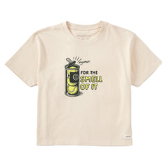 Women's For the Smell of it Short Sleeve Crusher Boxy Tee