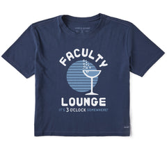 Women's Faculty Lounge Short Sleeve Crusher Boxy Tee