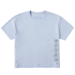 Women's Daisy Vertical Chain Short Sleeve Crusher Boxy Tee