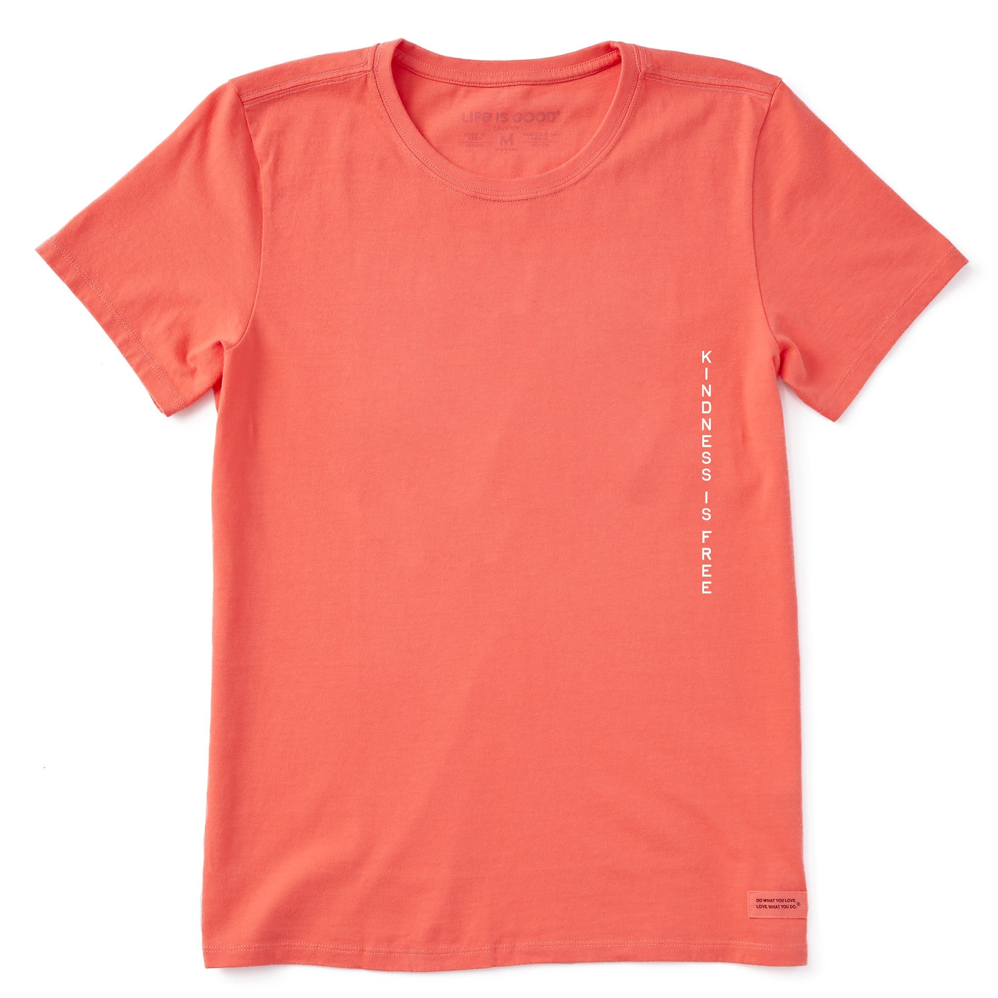 Women's Kindness is Free Message Short Sleeve Crusher Tee