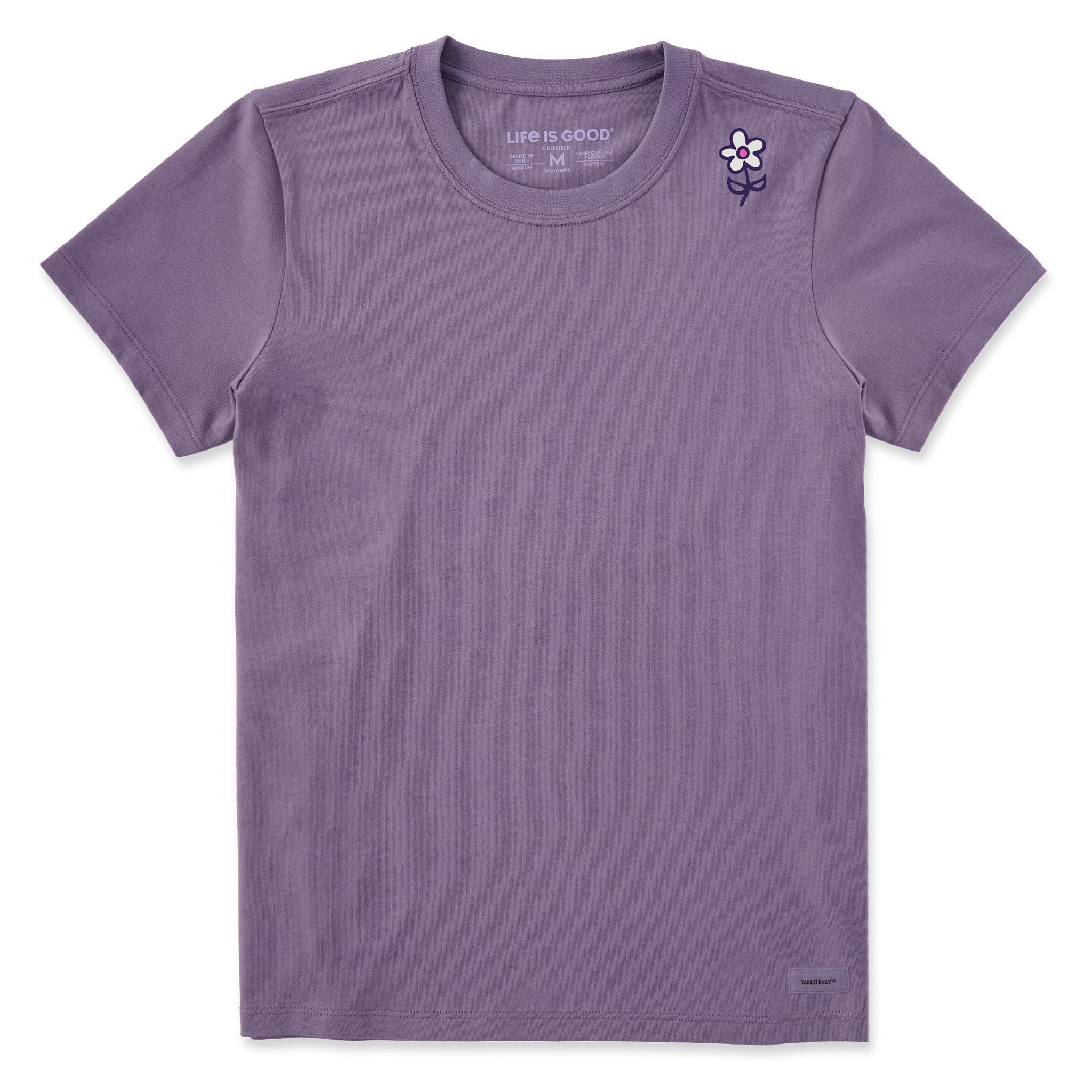 Women's Keep It Simple Little Flower Short Sleeve Crusher Tee