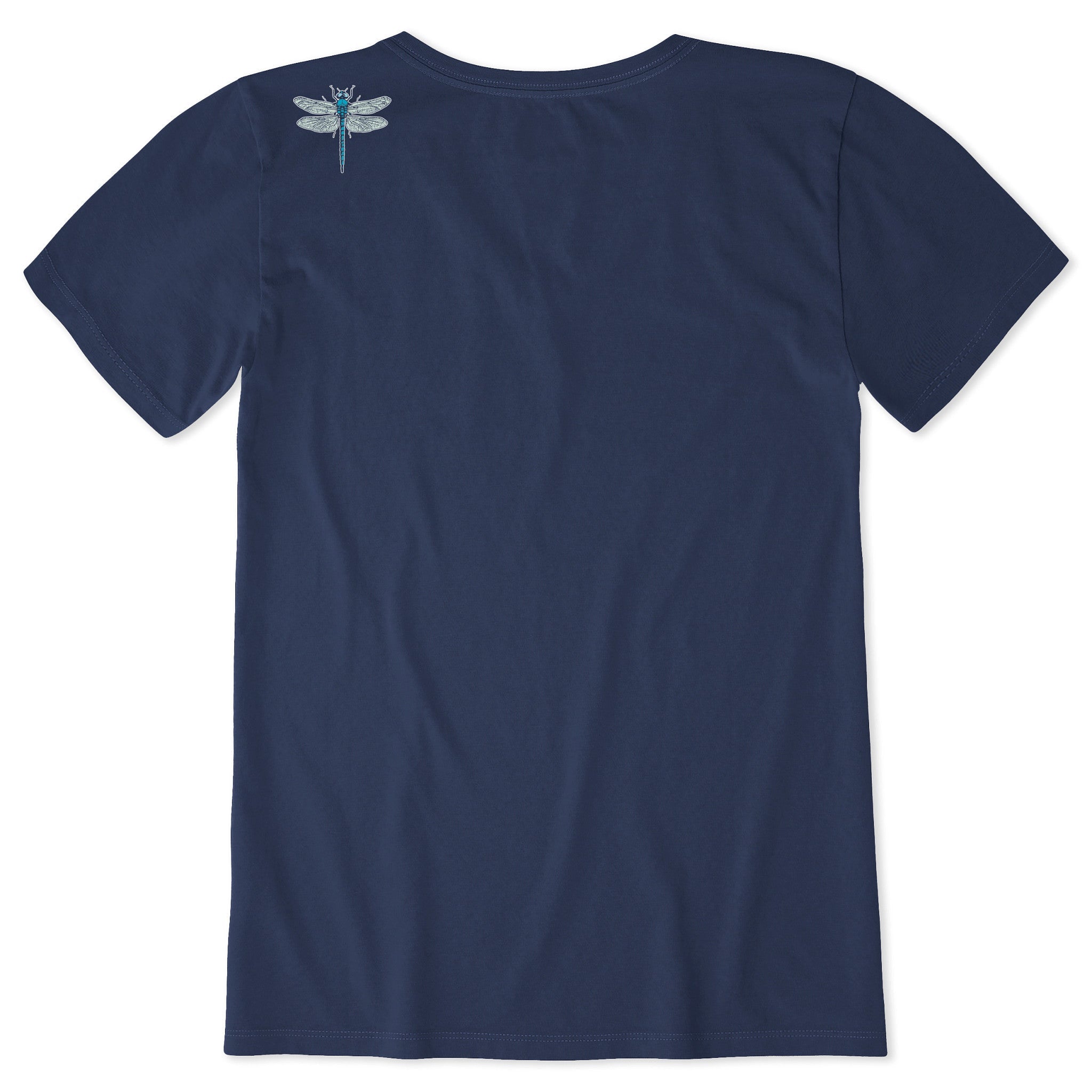Women's Detailed Little Dragonfly Short Sleeve Crusher Tee