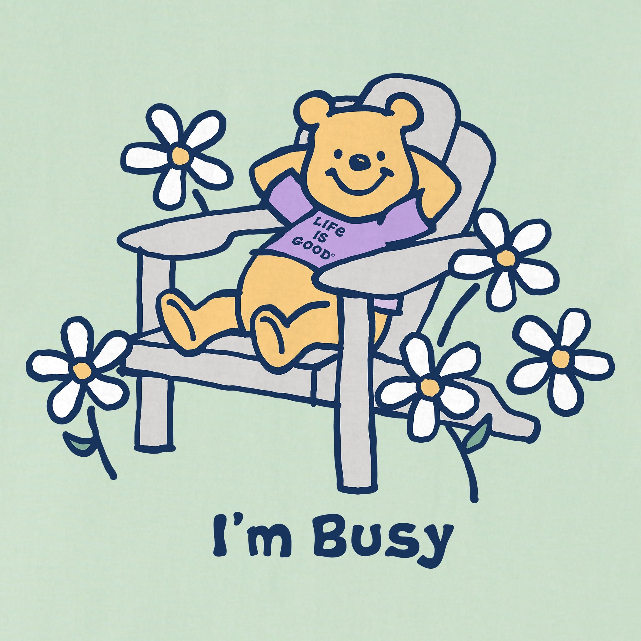 Women's I'm Busy Winnie Short Sleeve Crusher Vee