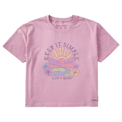 Women's Keep It Simple Sun Short Sleeve Crusher Boxy Tee