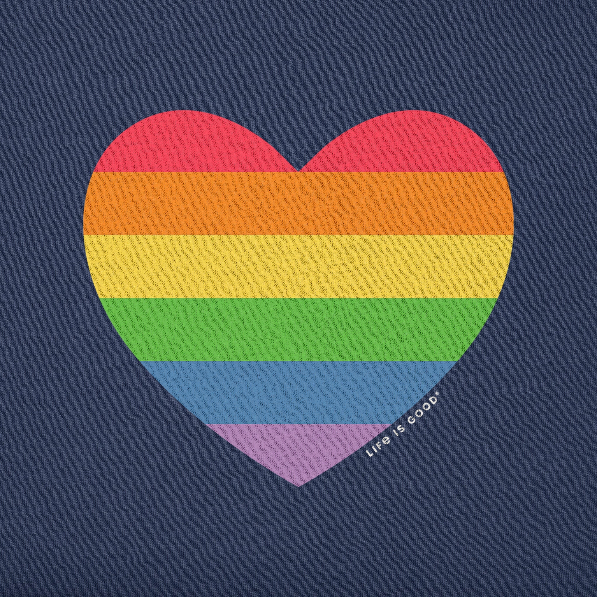 Kids Rainbow Pride Heart Short Sleeve Crusher Tee