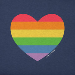 Kids Rainbow Pride Heart Short Sleeve Crusher Tee