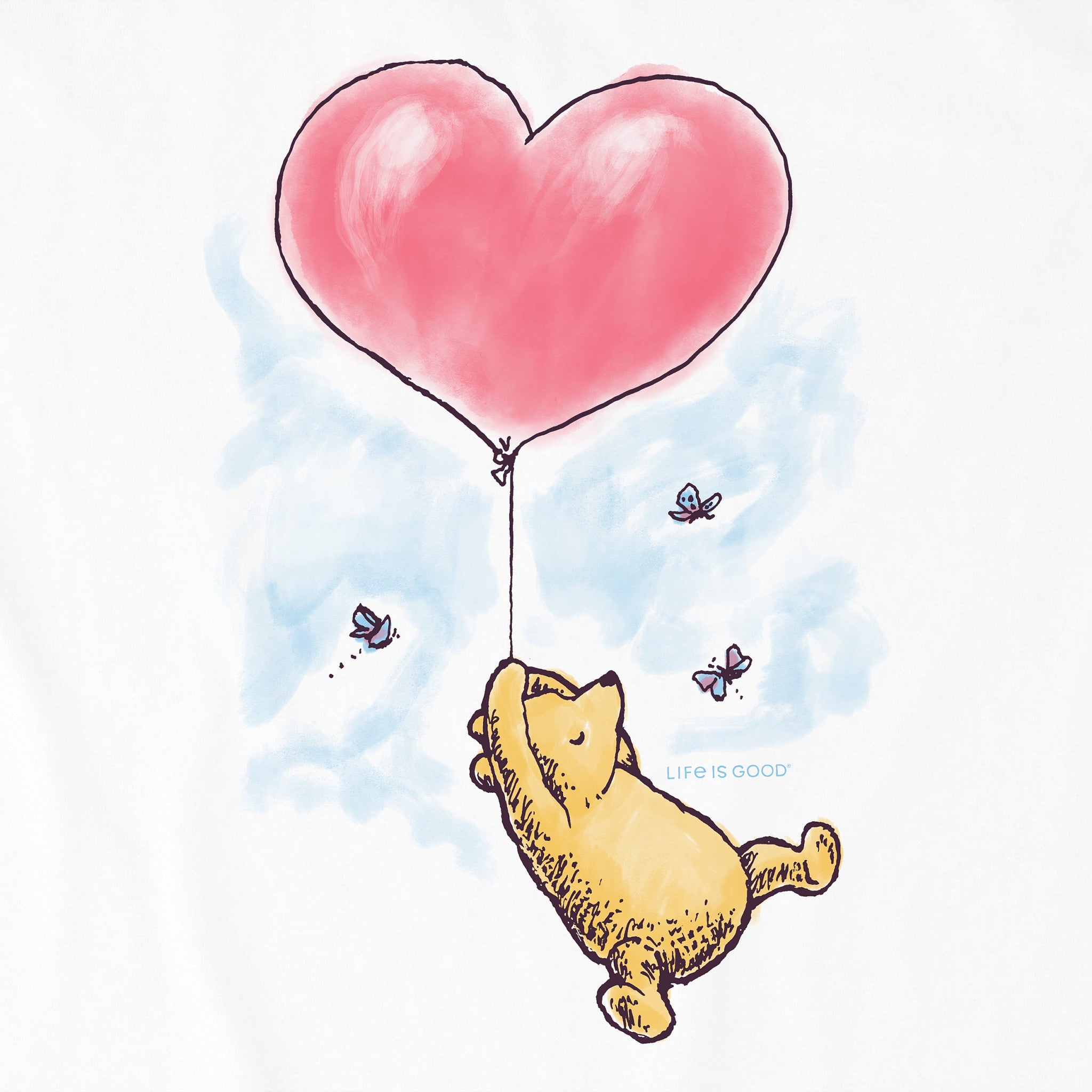 Kids Winnie Red Balloon Short Sleeve Crusher Tee