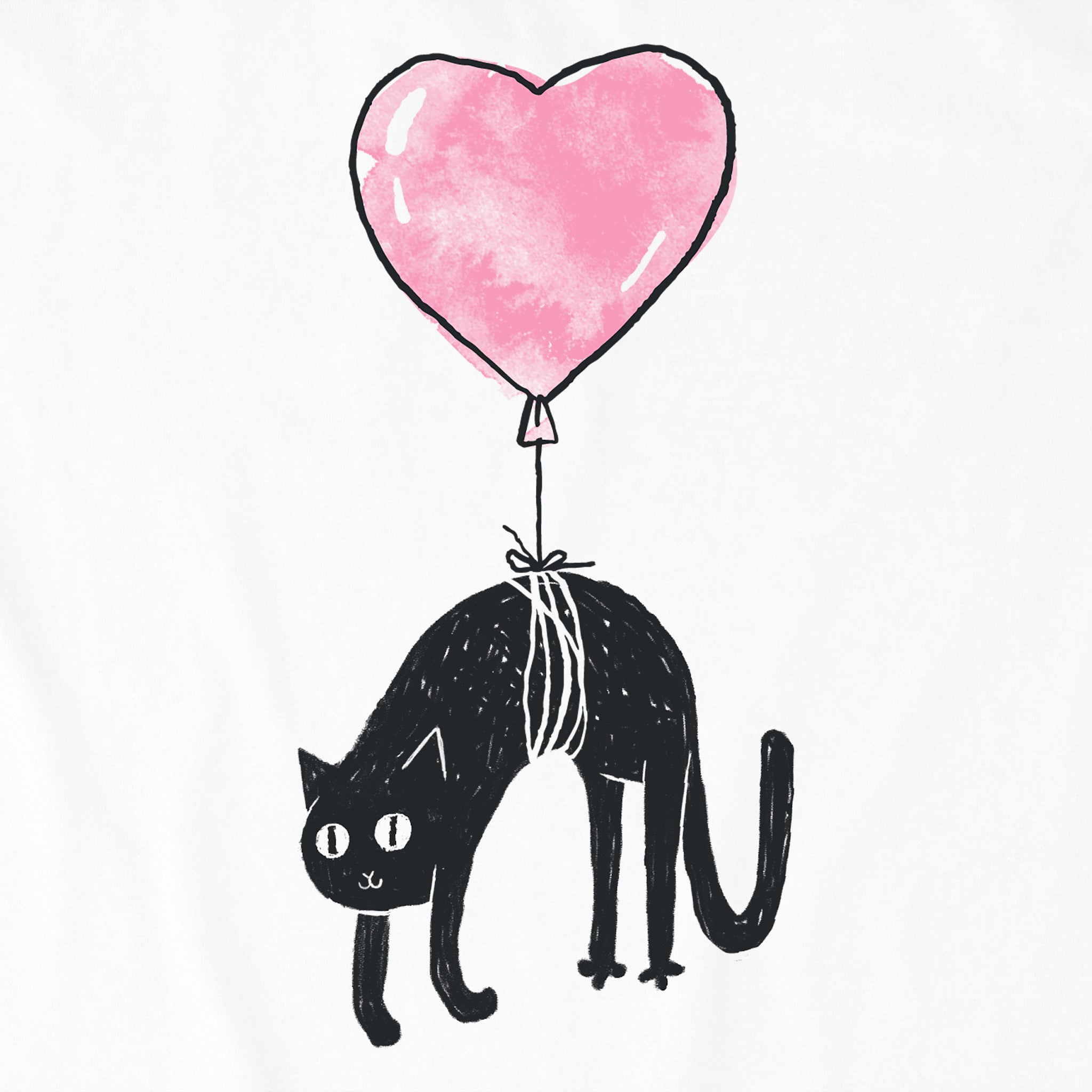 Kids Floating Kitty Balloon Short Sleeve Crusher Tee