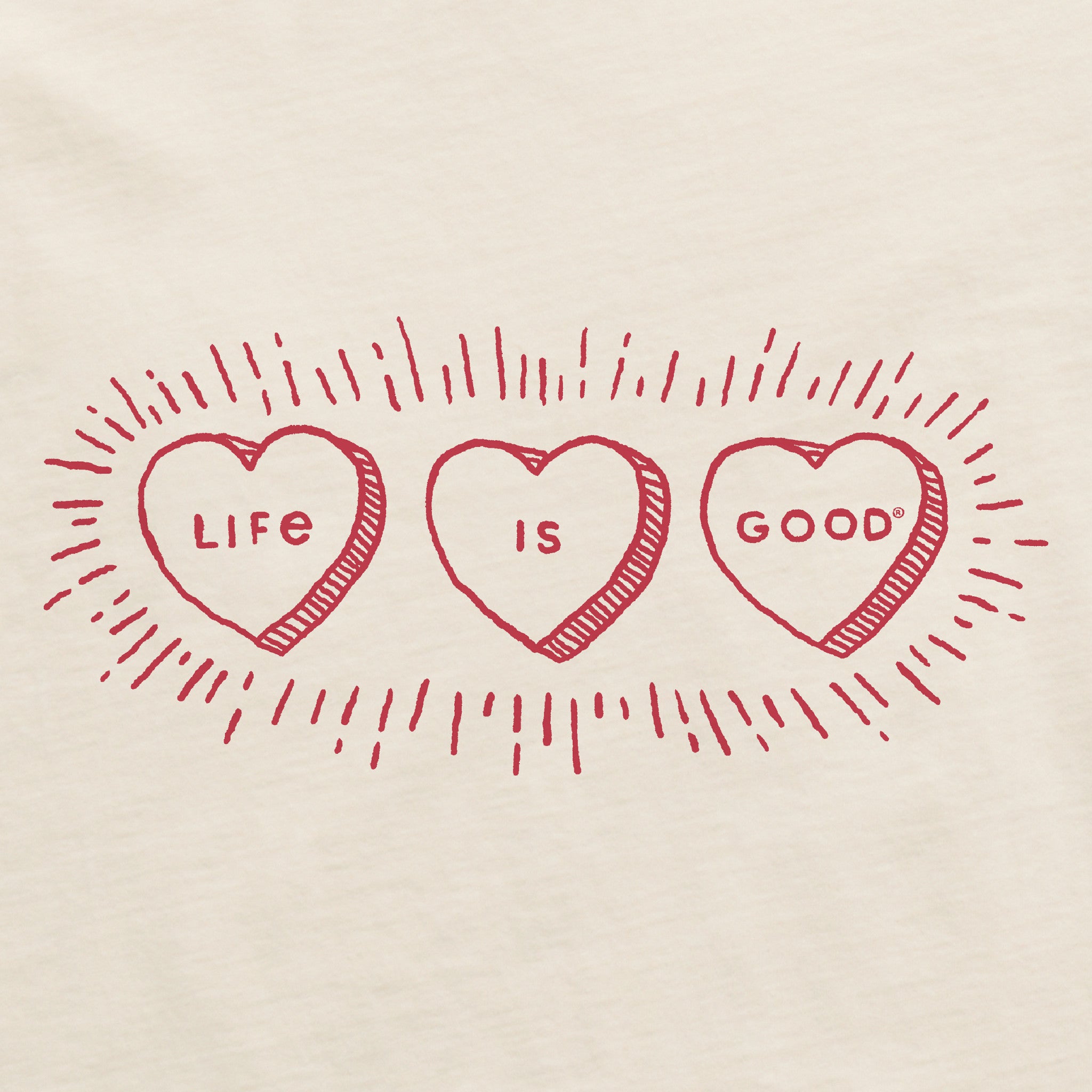 Men's Three LIG Hearts Short Sleeve Crusher Tee