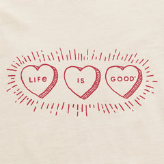 Men's Three LIG Hearts Short Sleeve Crusher Tee