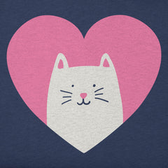 Women's Heart Cat Short Sleeve Crusher Boxy Tee