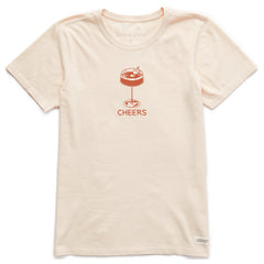 Women's Cheers Cocktail Short Sleeve Crusher Tee