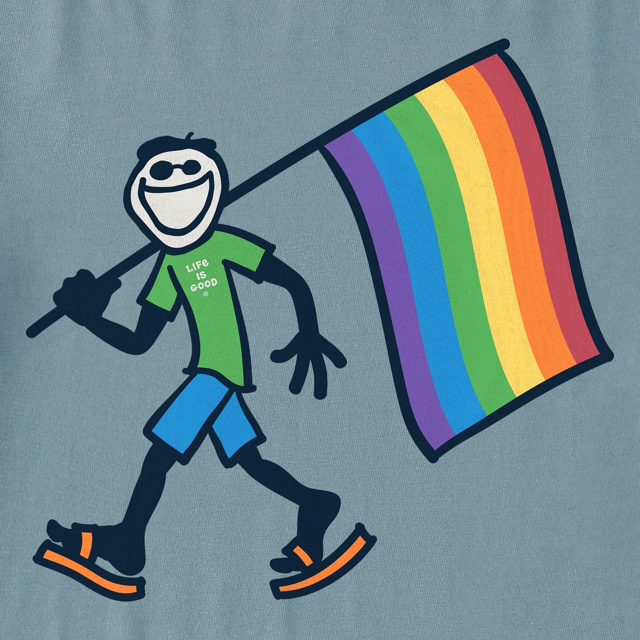Women's Jake Carrying Pride Flag Short Sleeve Tee