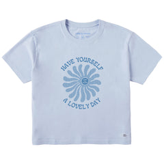 Women's Have Yourself a Lovely Day Short Sleeve Crusher Boxy Tee