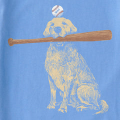 Kids Dog with Bat and Ball Short Sleeve Crusher Tee