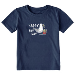 Toddler Happy Fry Day Short Sleeve Crusher Tee