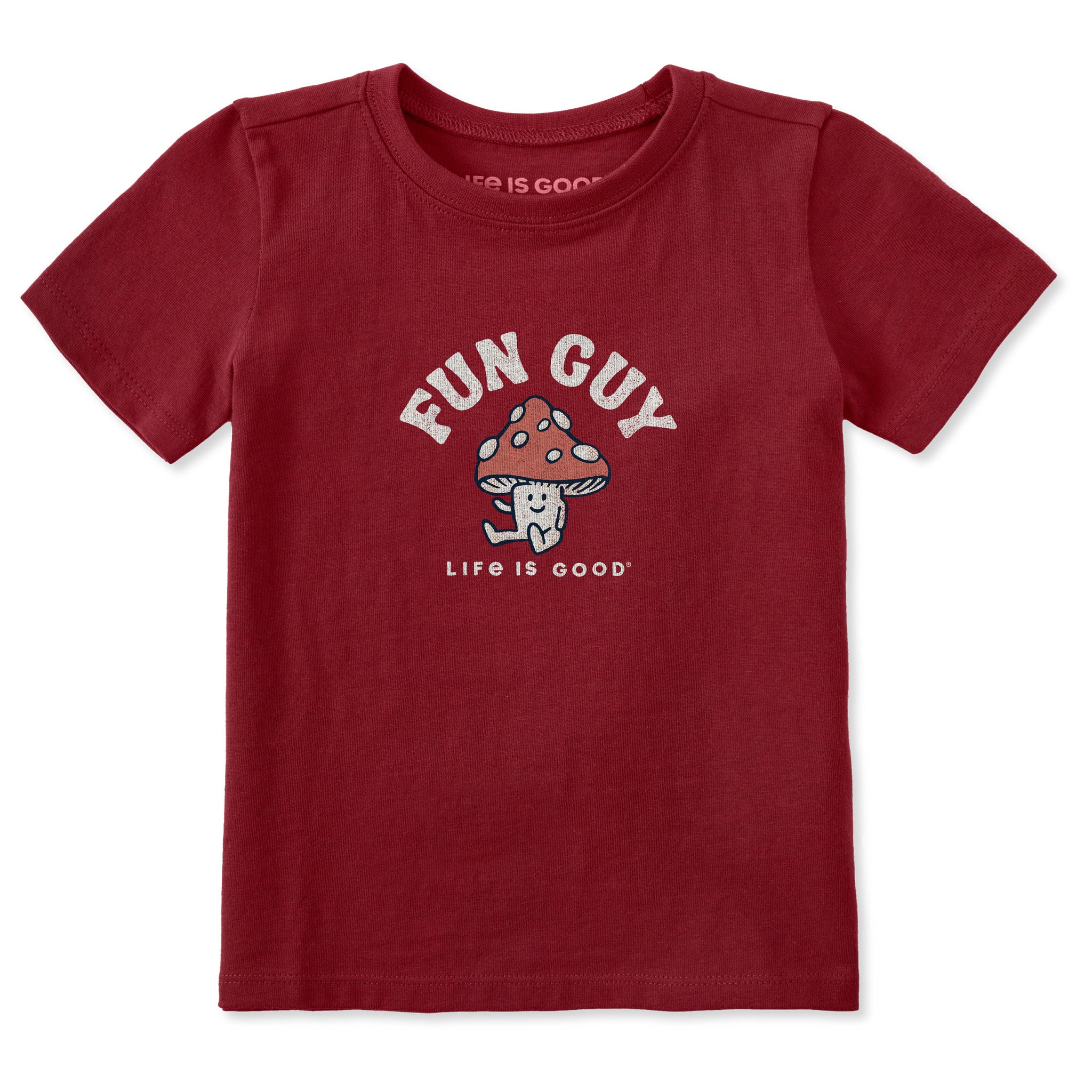 Toddler Fun Guy Mushroom Short Sleeve Crusher Tee