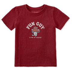 Toddler Fun Guy Mushroom Short Sleeve Crusher Tee