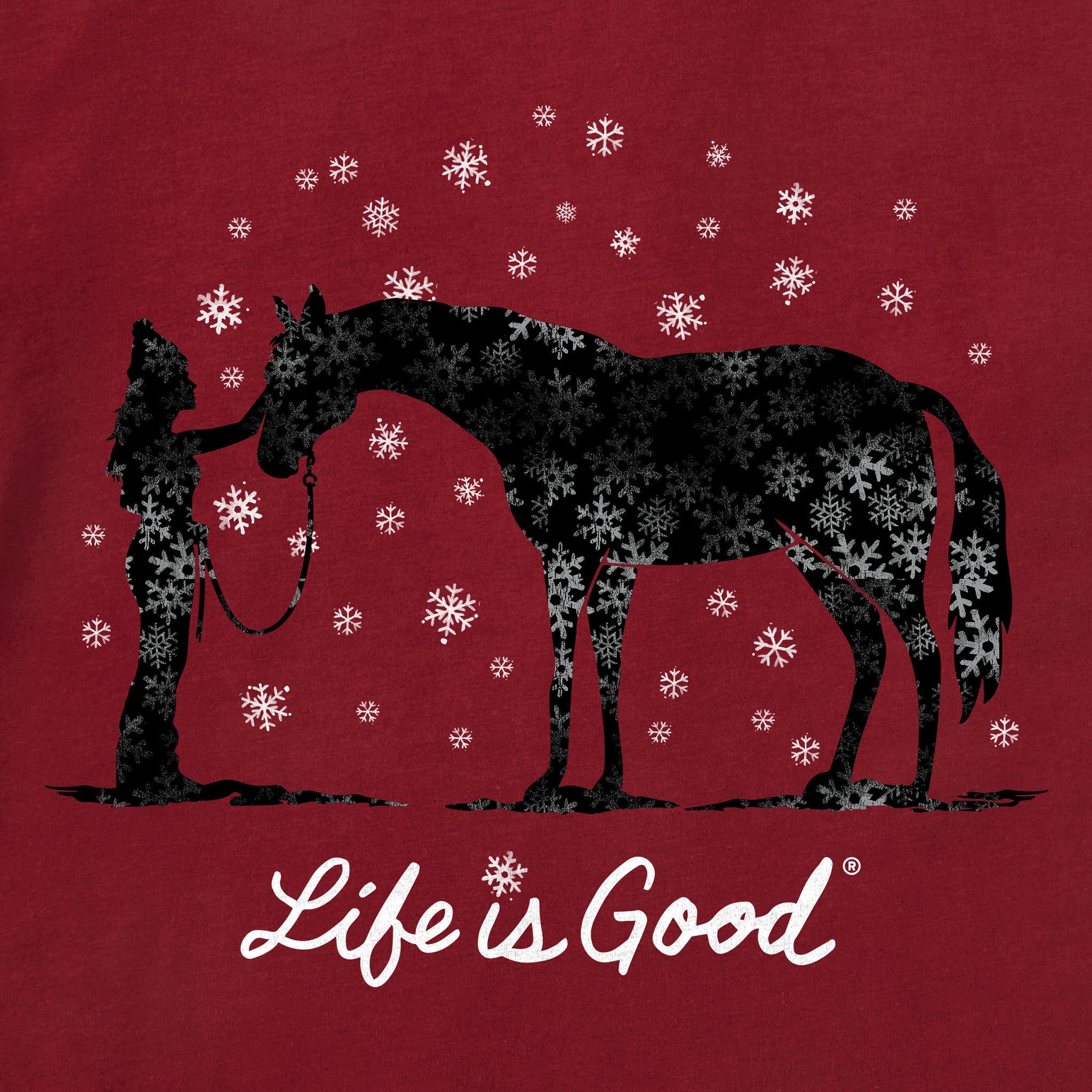 Women's Holiday Horse Long Sleeve Crusher Tee