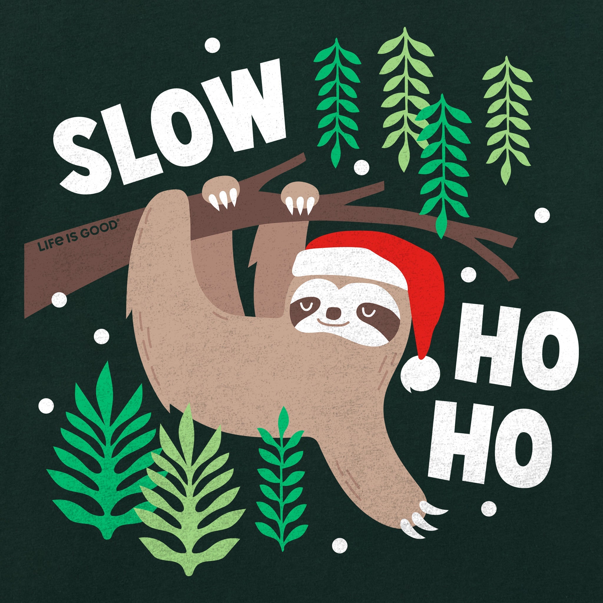 Men's Slow Ho Ho Sloth Long Sleeve Crusher Tee