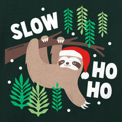 Men's Slow Ho Ho Sloth Long Sleeve Crusher Tee