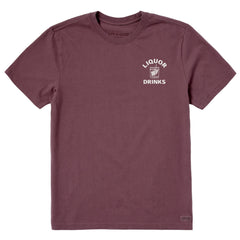 Men's Liquor Drinks Short Sleeve Crusher Tee