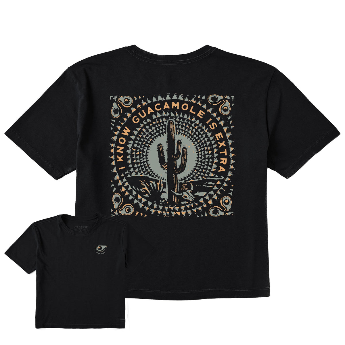 Women's I Know Guacamole is Extra Short Sleeve Crusher Boxy Tee