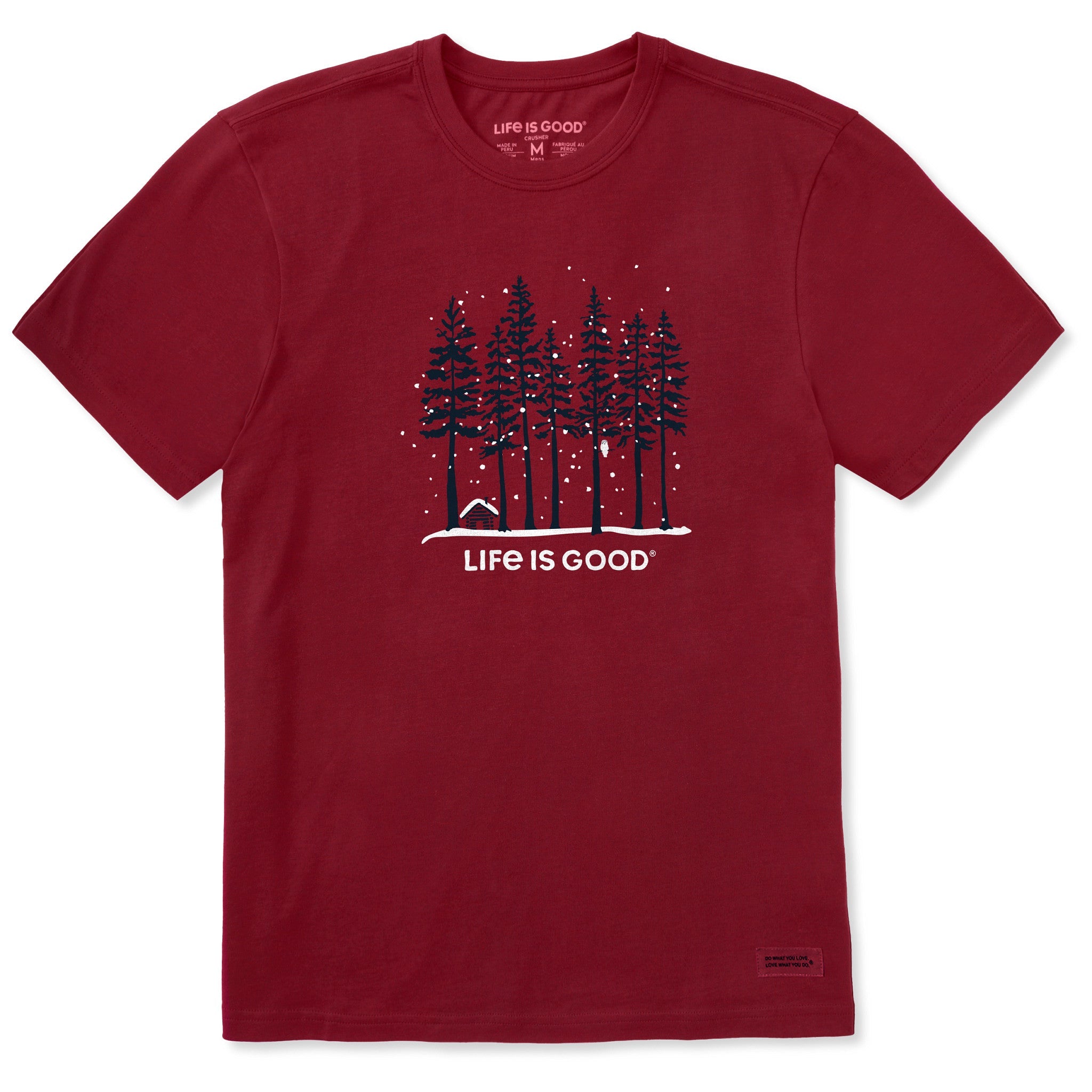 Men's Snowy Owl Tall Pines Short Sleeve Crusher Tee