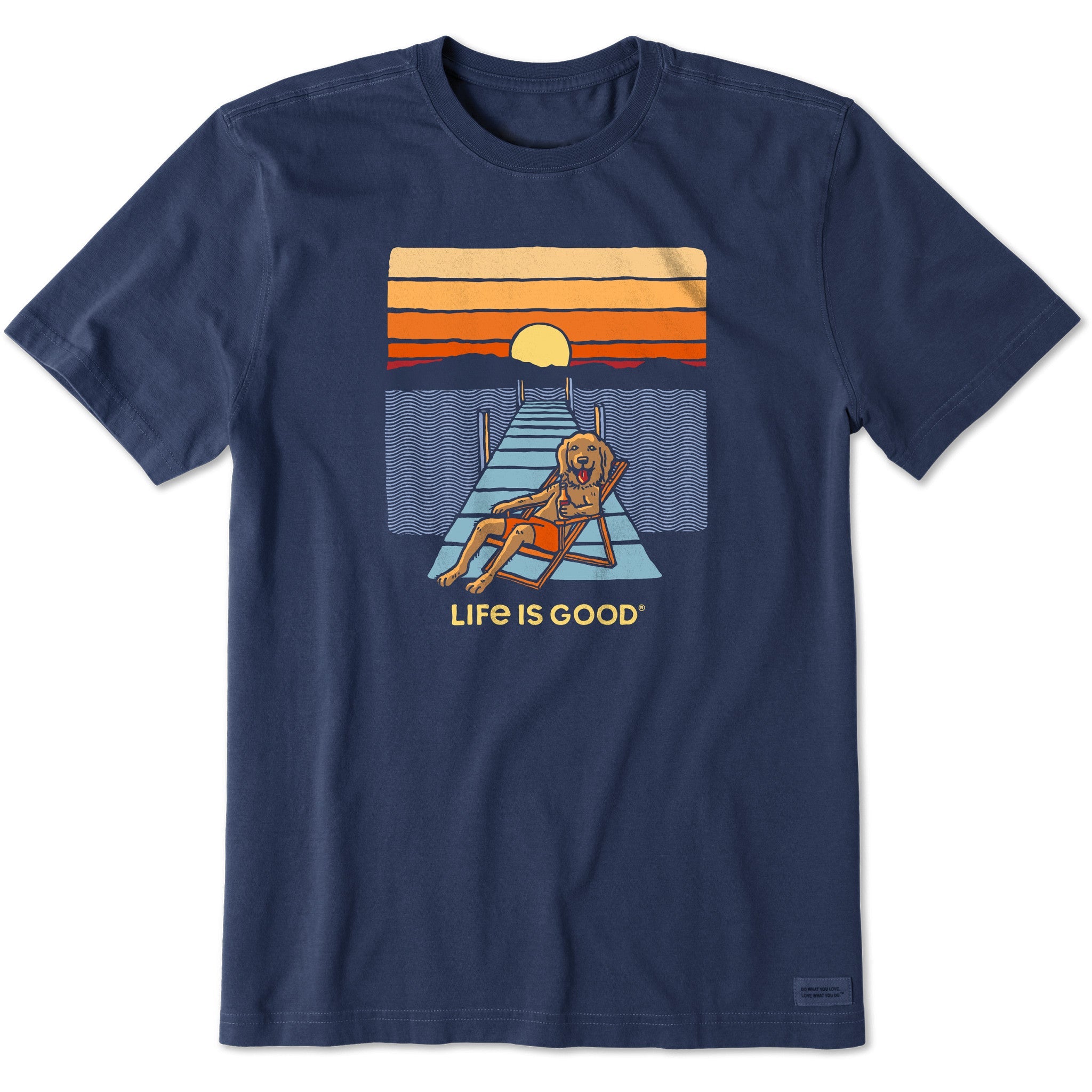 Men's Life is Good Dock Dog Short Sleeve Tee