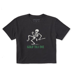 Women's Golf Til I Die Short Sleeve Crusher Boxy Tee