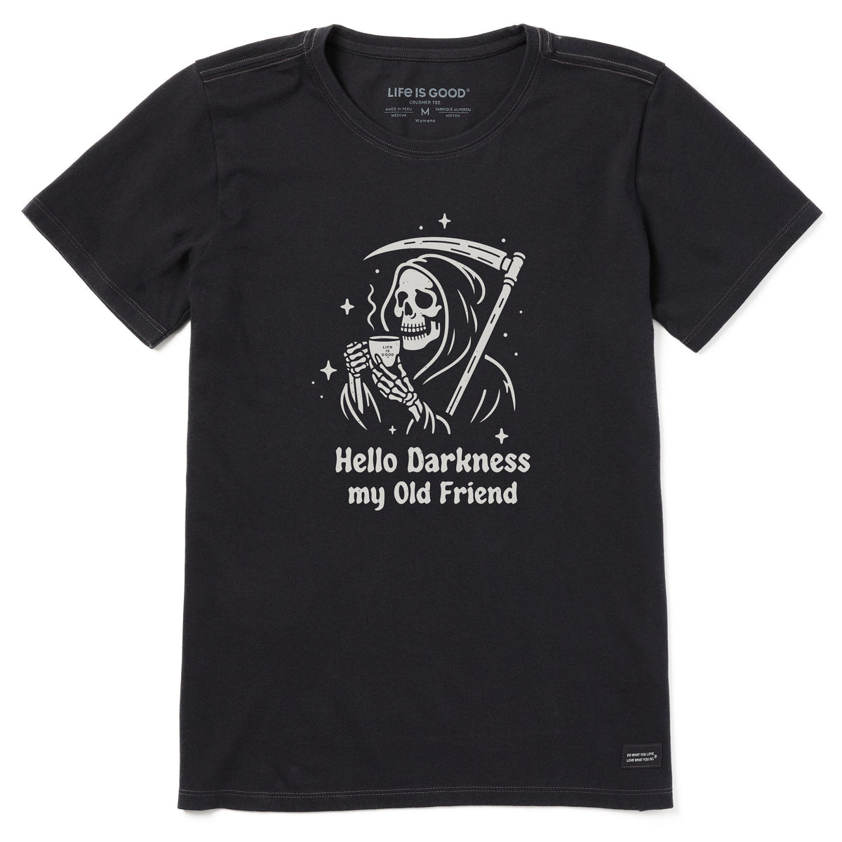 Women's Hello Darkness My Old Friend Grim Short Sleeve Tee