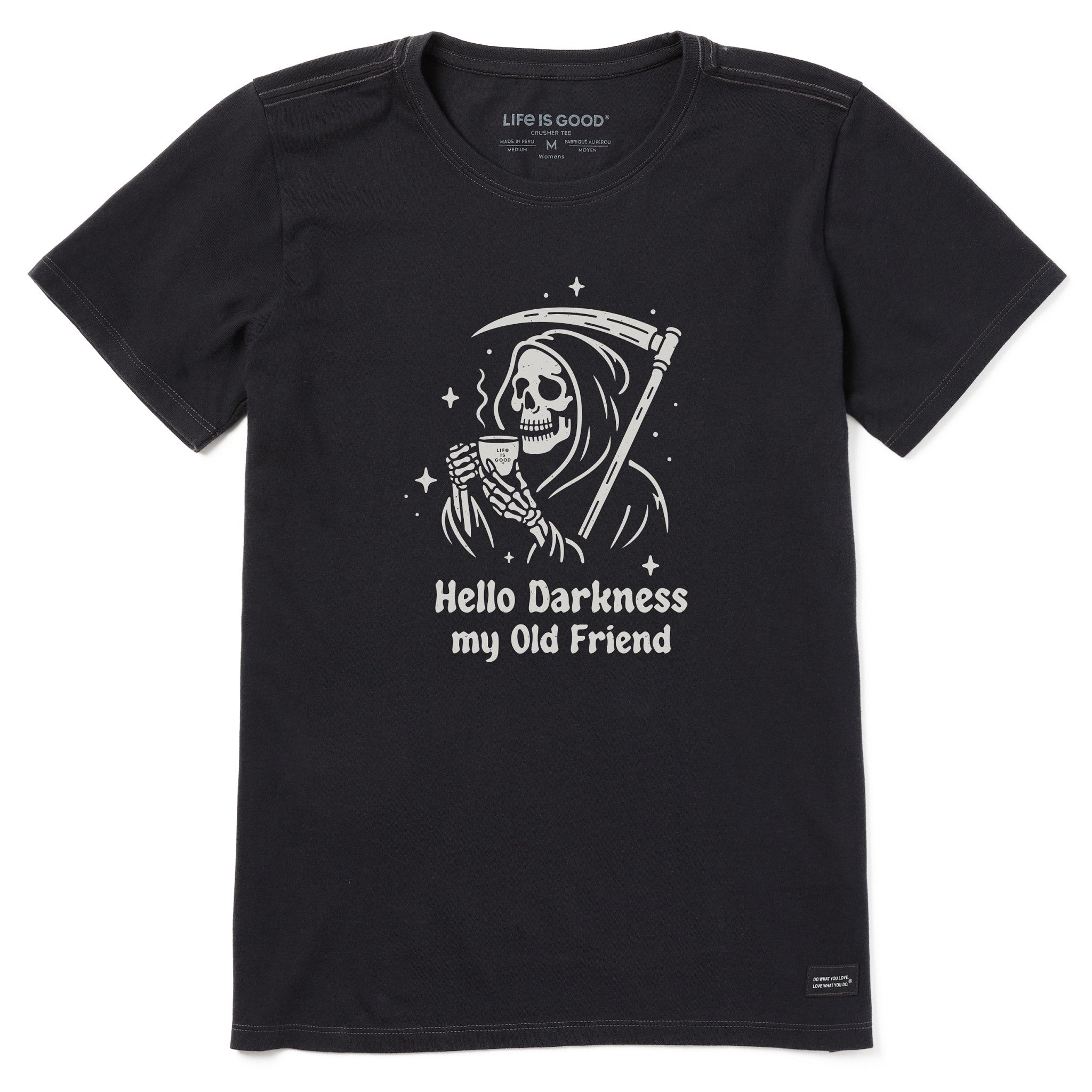Women's Hello Darkness My Old Friend Grim Short Sleeve Tee