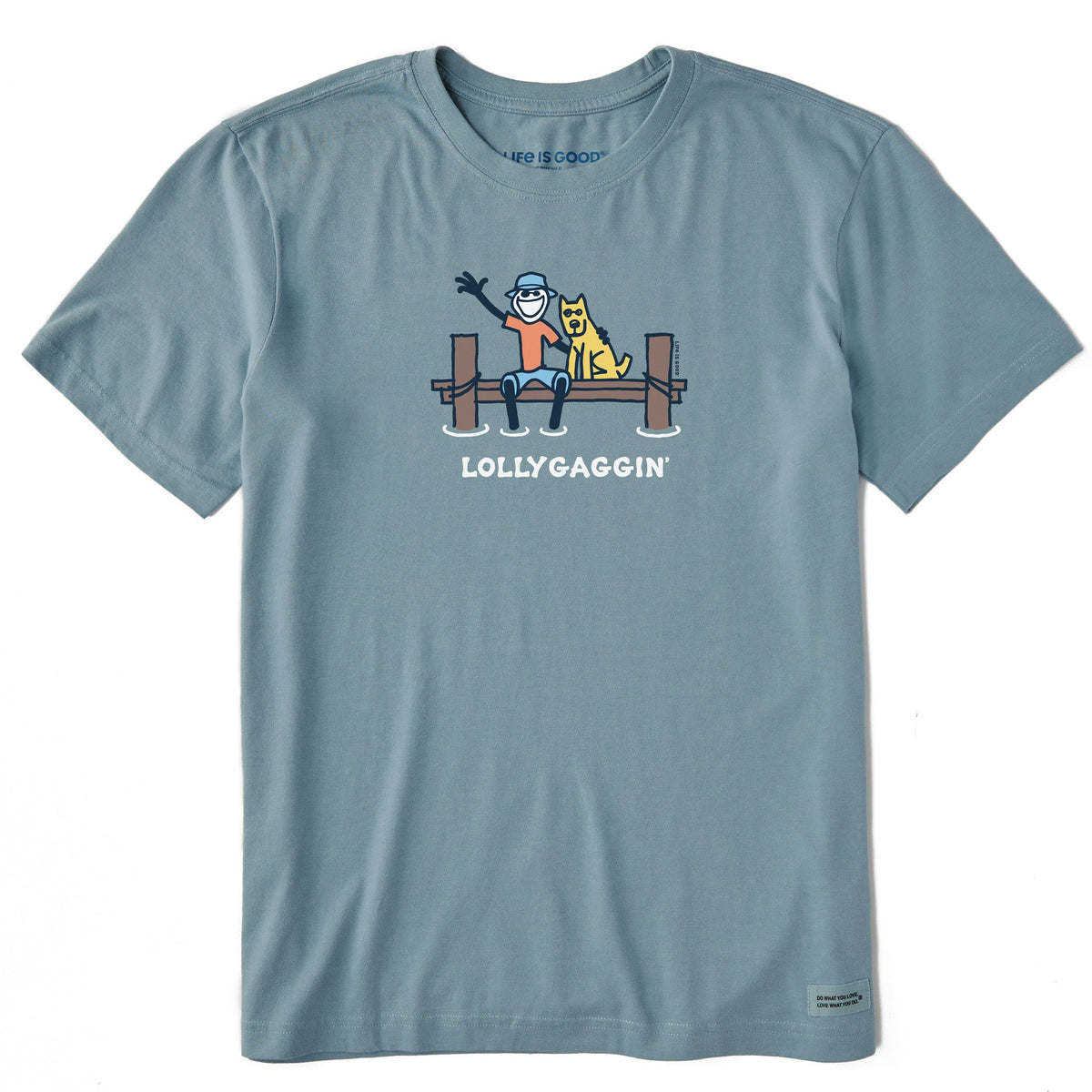 Men's Lollygaggin' Jake & Rocket Dock Short Sleeve Crusher Tee