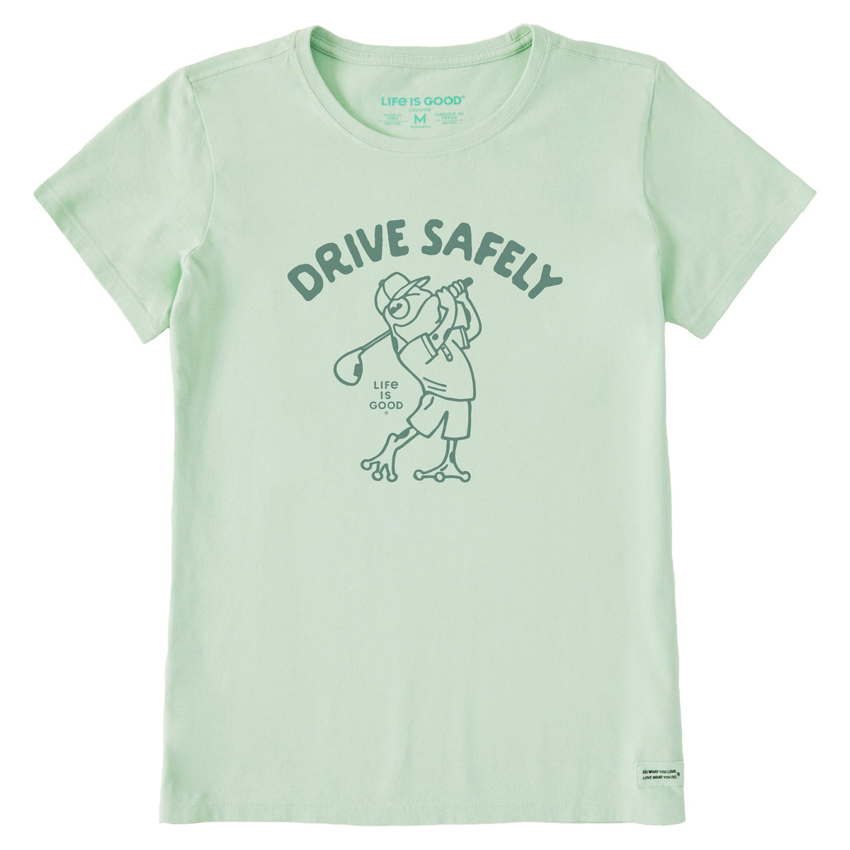 Women's Drive Safely Frog Golf Short Sleeve Crusher Tee