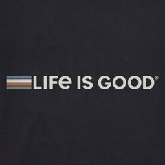 Men's LIG Color Small Stripes Short Sleeve Crusher Tee