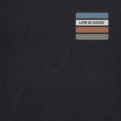 Men's LIG Color Square Stripes Short Sleeve Crusher Tee