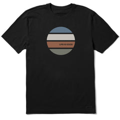 Men's LIG Color Circle Stripes Short Sleeve Crusher Tee