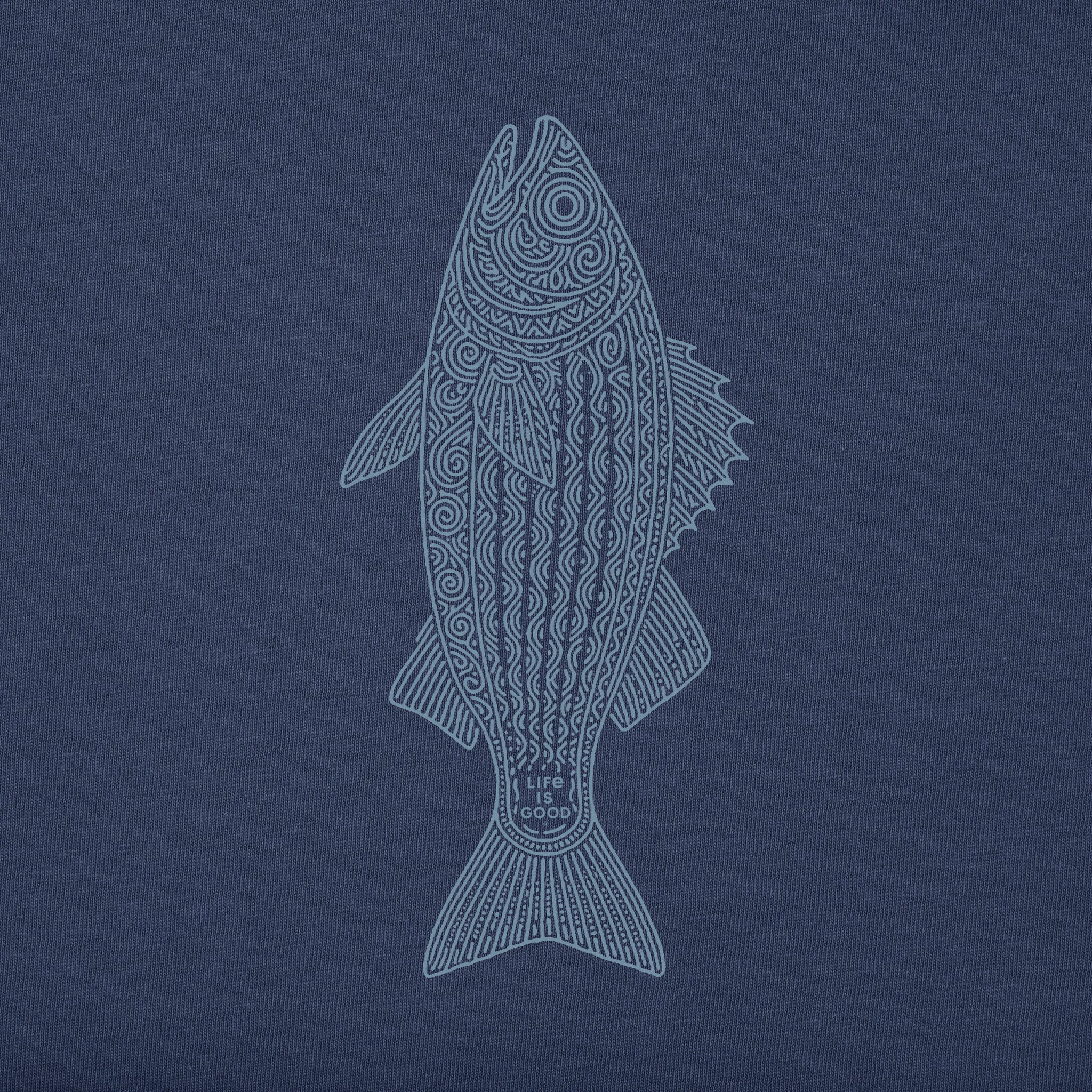 Men's Patterned Striped Bass Short Sleeve Tee