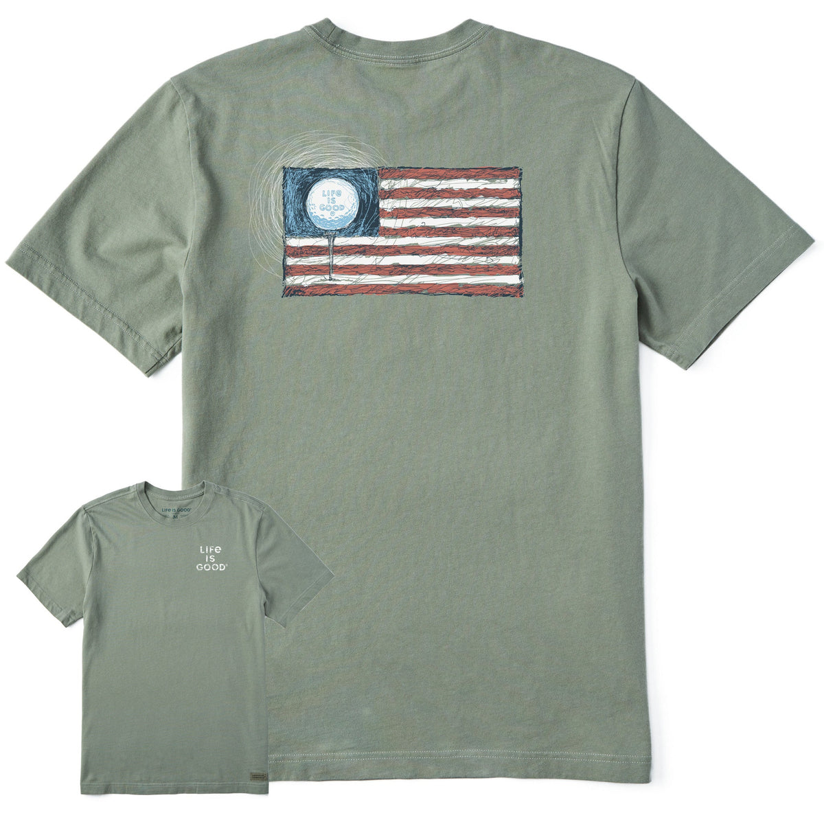 Men's Scribble Golf Flag Short Sleeve Tee