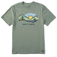 Men's Keep it Simple Mountain Hike Vista Short Sleeve Crusher Tee