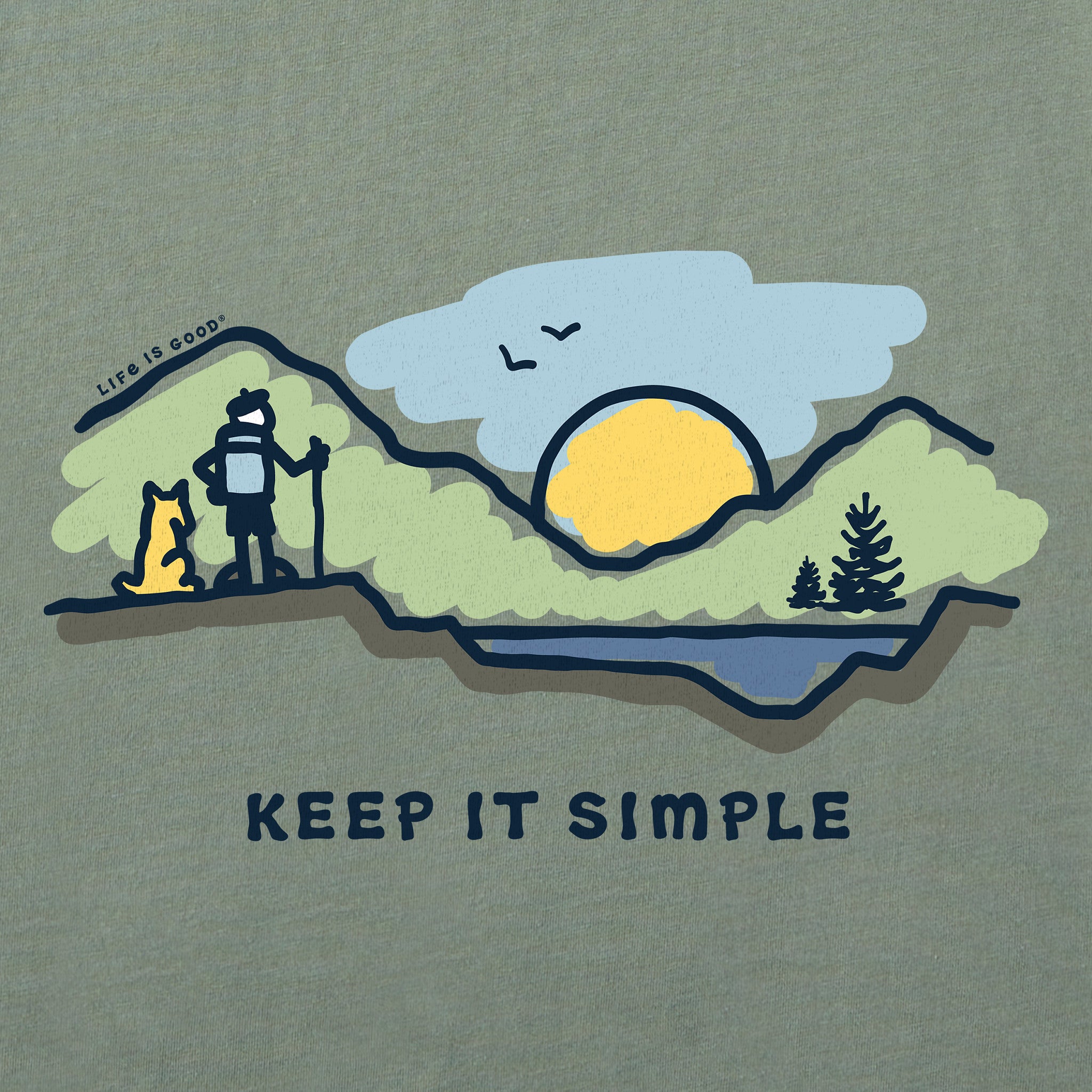 Men's Keep it Simple Mountain Hike Vista Short Sleeve Crusher Tee