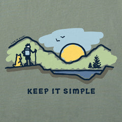 Men's Keep it Simple Mountain Hike Vista Short Sleeve Crusher Tee