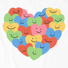 Kids Smiley Hearts Short Sleeve Crusher Tee